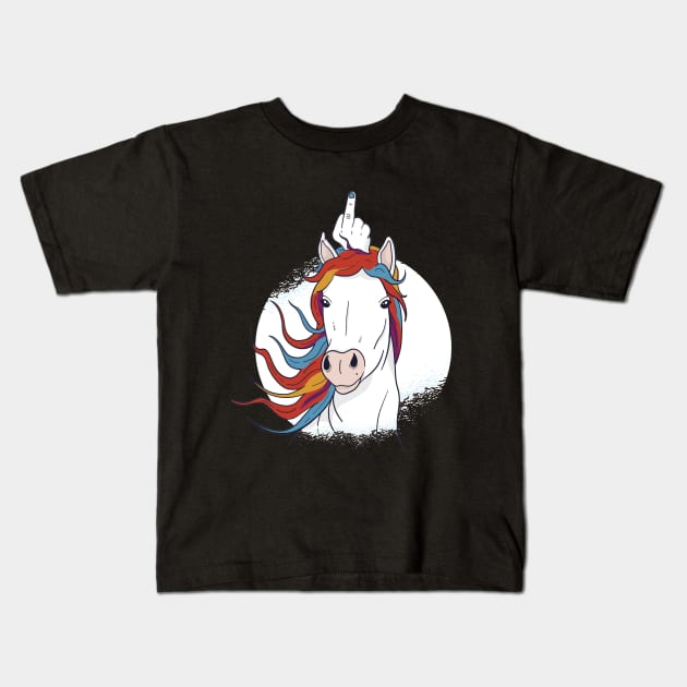 Thug Life Unicorn - Cute Funny Animals Kids T-Shirt by Artistic muss